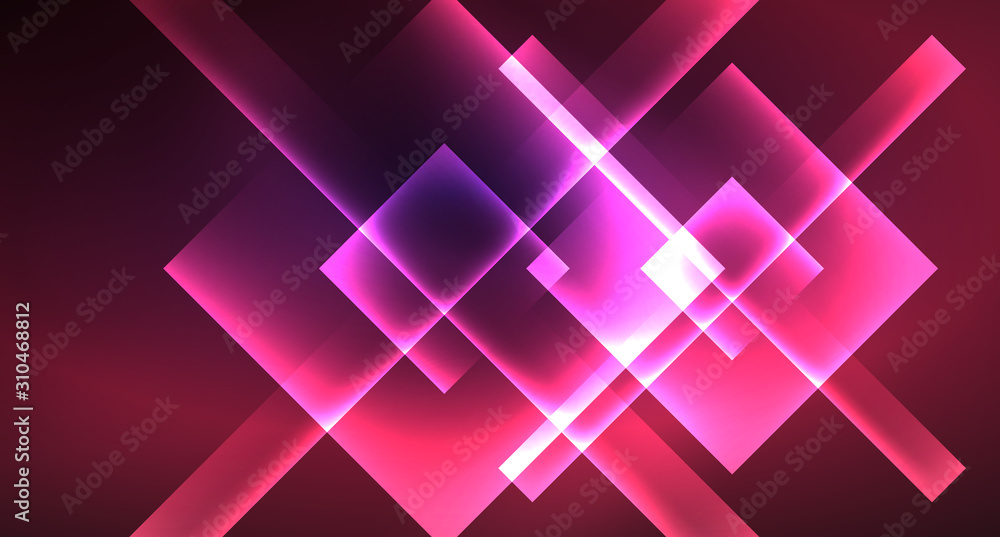 Neon shiny color squares on black, modern template Neon shiny color squares on black, modern template