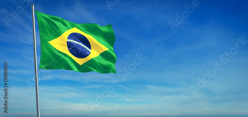 The National flag of Brazil