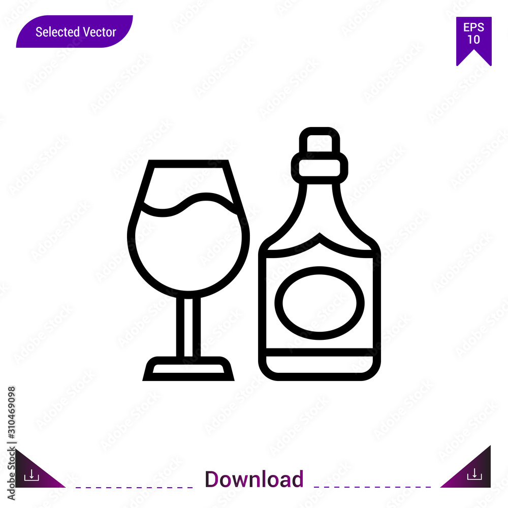 wine icon vector . Best modern, simple, isolated, application , logo, flat icon for website design or mobile applications, UI / UX design vector format wine icon vector . Best modern, simple, isolated, application , logo, flat icon for website design or mobile applications, UI / UX design vector format