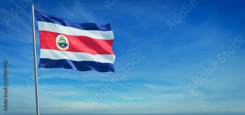 The National flag of Costa Rica