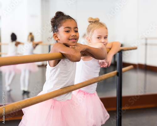 Portrait of two little ballerinas