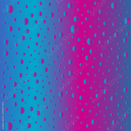 Blue and pink gradient vector pattern with circles. Abstract style design with bubbles. Template for beautiful sites.