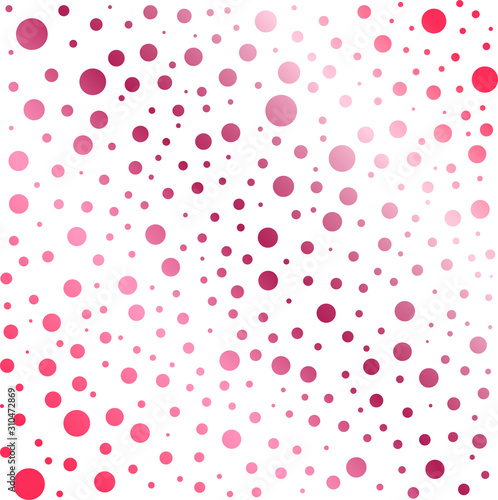 Light pink gradient vector pattern with circles. Abstract style design with bubbles. Template for beautiful sites.