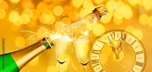 Goldener silvester Hintergrund