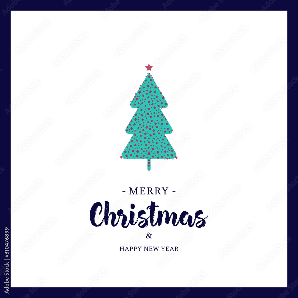 Christmas greeting card design. New year festive postcard. X mas background. Christmas illustration with tree, stars and typography. Christmas greeting card design. New year festive postcard. X mas background. Christmas illustration with tree, stars and typography.