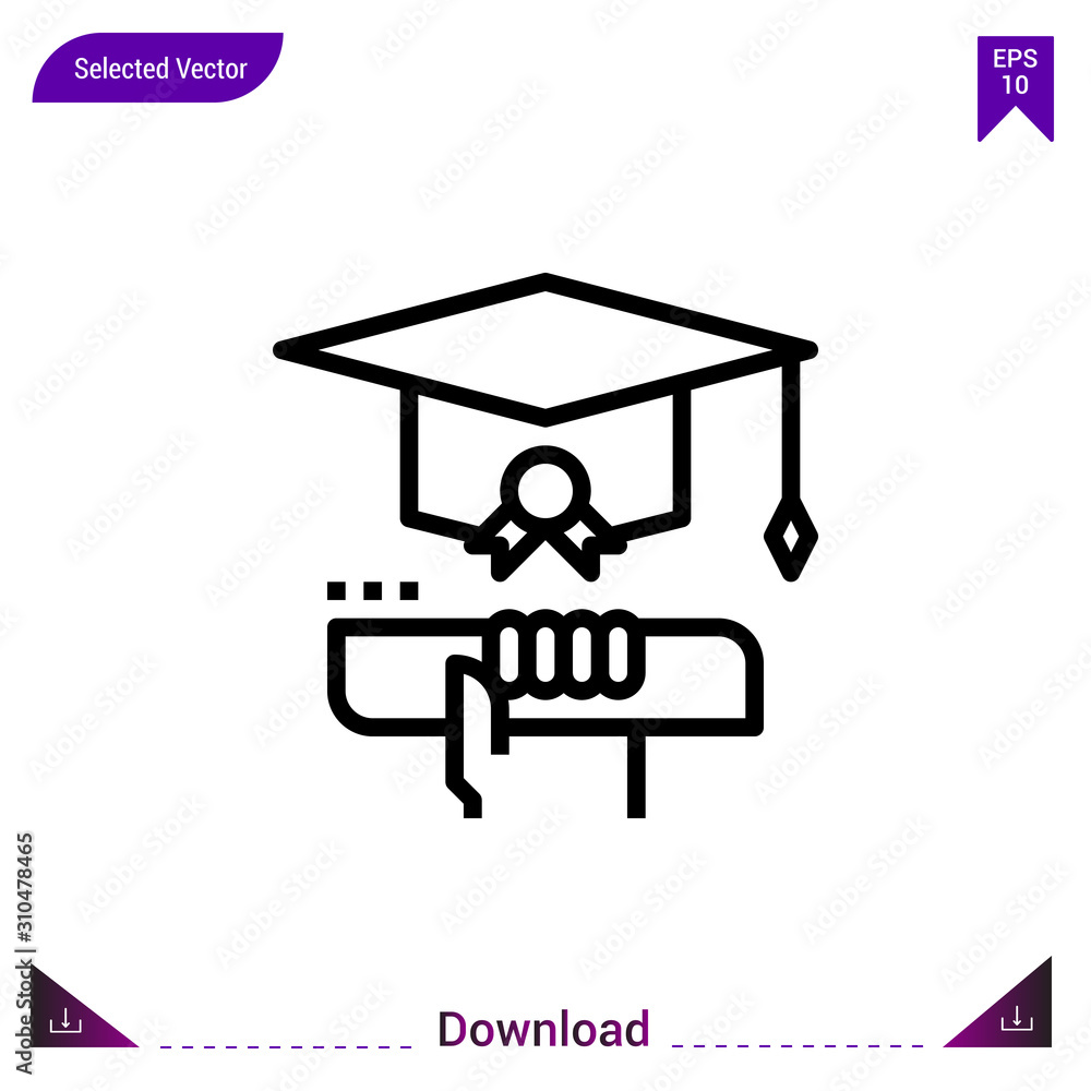 graduation icon vector . Best modern, simple, isolated, application ,job-resume icons, logo, flat icon for website design or mobile applications, UI / UX design vector format graduation icon vector . Best modern, simple, isolated, application ,job-resume icons, logo, flat icon for website design or mobile applications, UI / UX design vector format