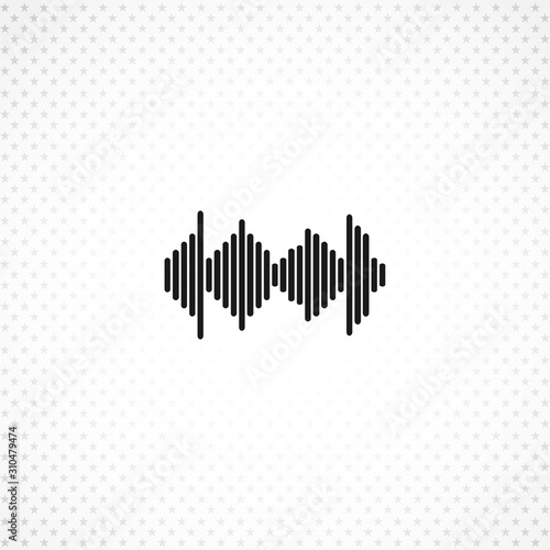 music equalizer vector icon on white background