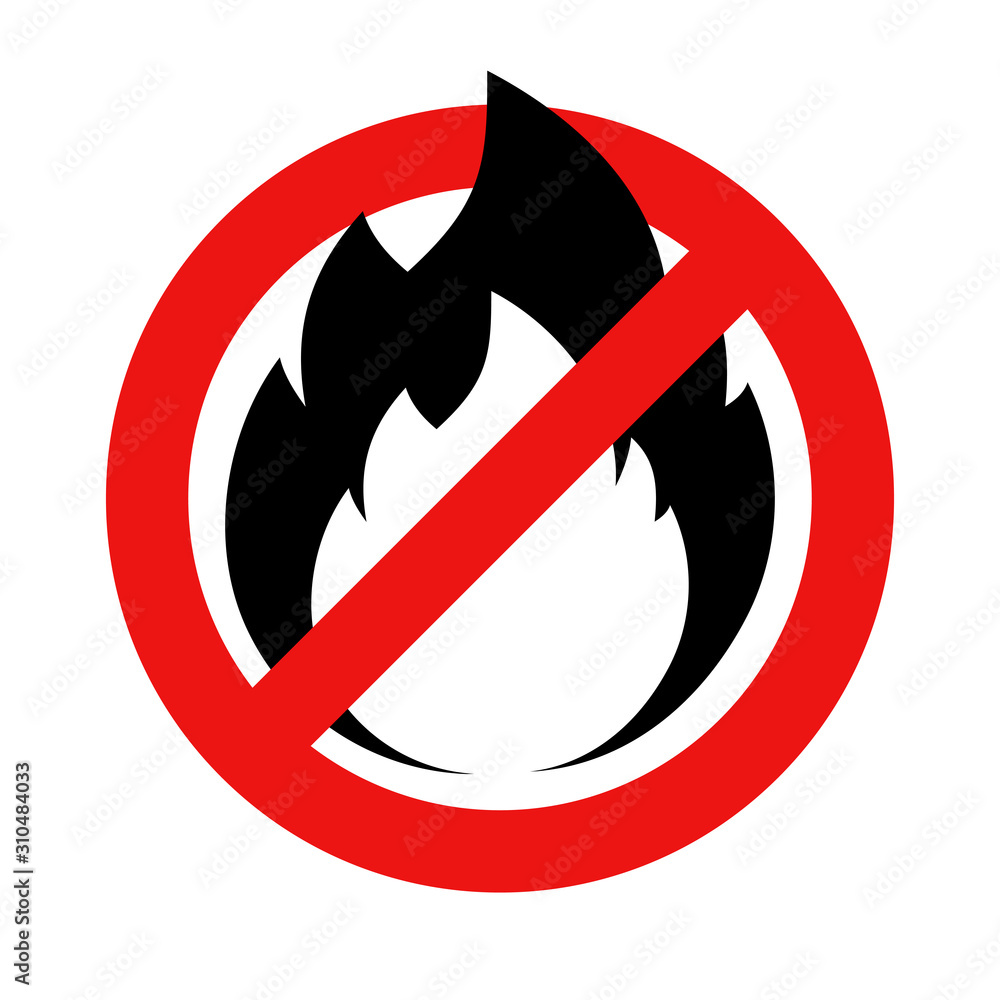 No fire sign. Vector illustration No fire sign. Vector illustration