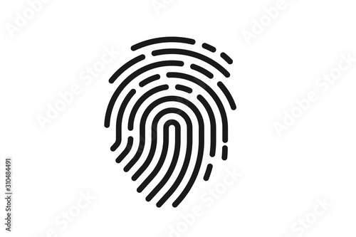fingerprint icon vector