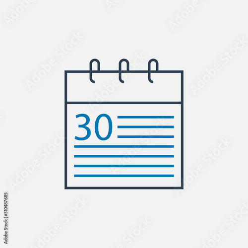 Calendar line icon. Vector design