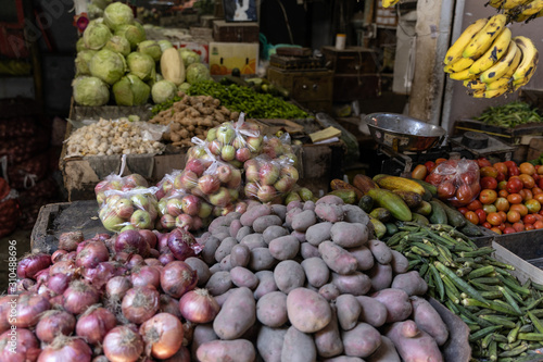 Market in Skardu, city in Gilgit-Baltistan, Pakistan, gateway to Karakoram mountain range