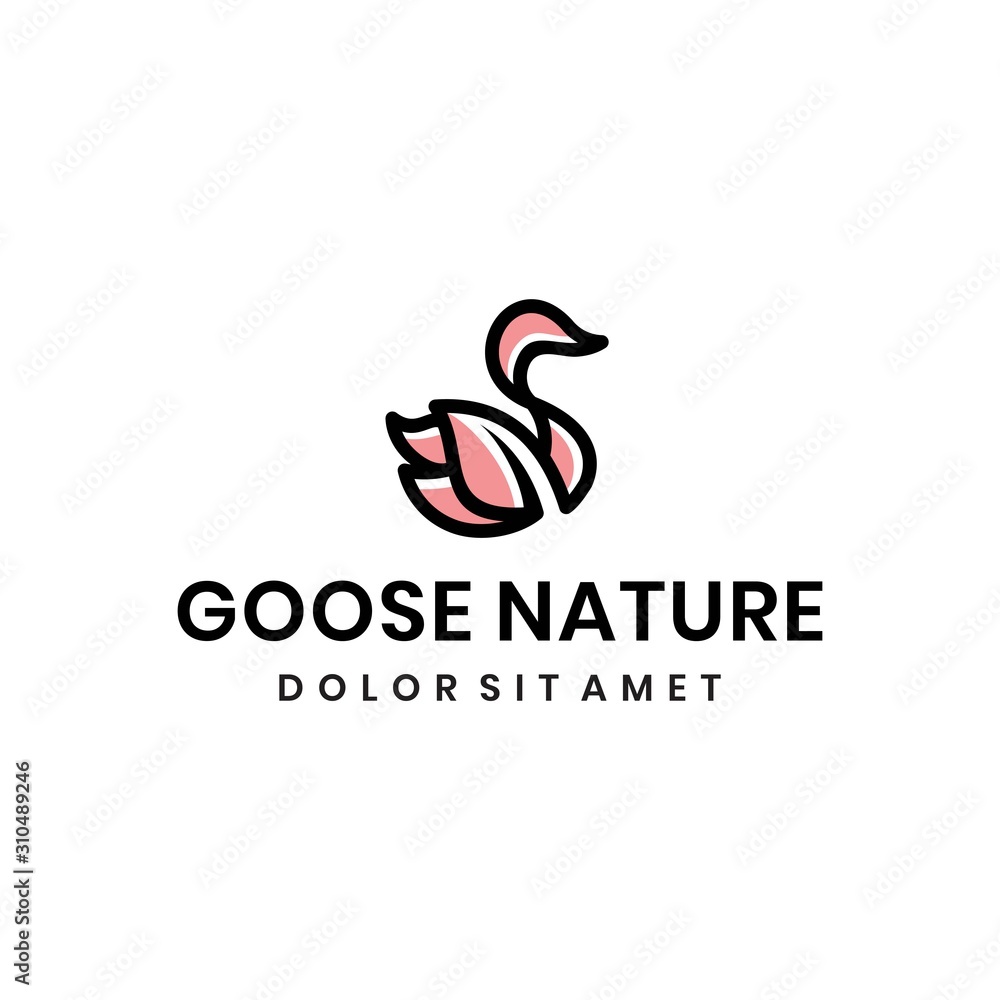 goose nature logo vector design goose nature logo vector design