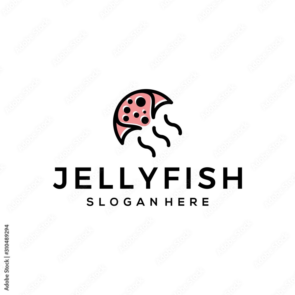 jellyfish logo vector minimalist premium jellyfish logo vector minimalist premium