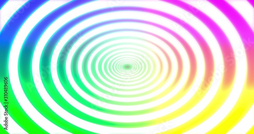 Abstracts rainbow spiral psihodelic tunnel background. animation. Virtual reality future design . 3D rendering