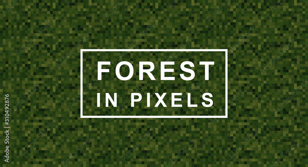seamless pixel nature background - forest resources for 8-bit game maker or  pattern for digital military camouflage in future army uniform  Stock-Vektorgrafik | Adobe Stock