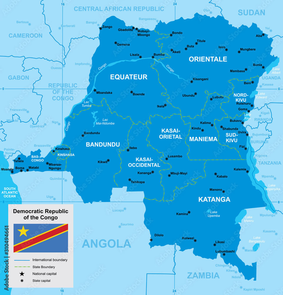  map of Democratic Republic of the Congo