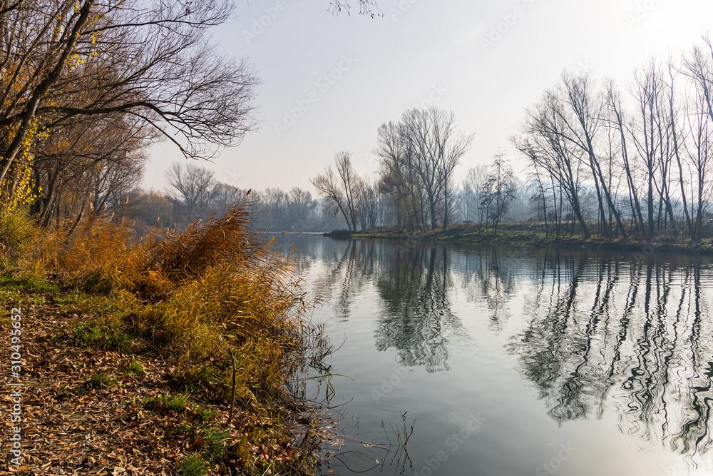 Obraz premium Following the banks of the Ter River