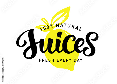 Natural Fresh Juices vector logo badge