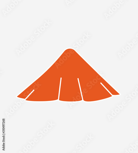 Aggregates, mining mineral sand pile shovel - High detailed isolated vector illustration