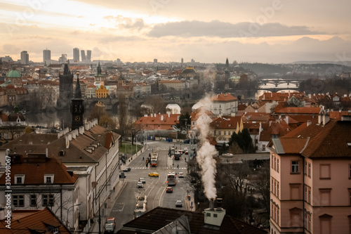 beautiful cityscape Prague Czech Republic
