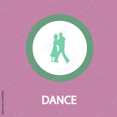 Ballroom Dancers. Retro Clip Art. EPS