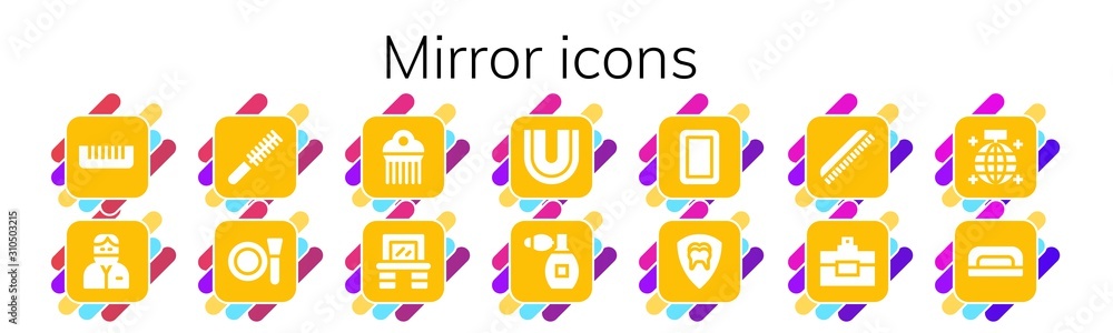 mirror icon set mirror icon set