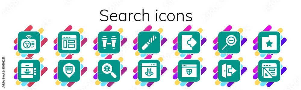 Modern Simple Set of search Vector filled Icons Modern Simple Set of search Vector filled Icons
