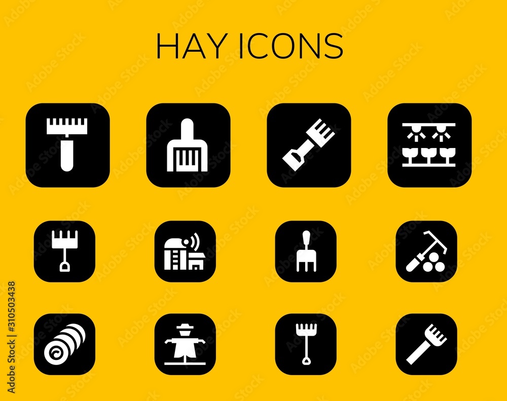 Modern Simple Set of hay Vector filled Icons Modern Simple Set of hay Vector filled Icons