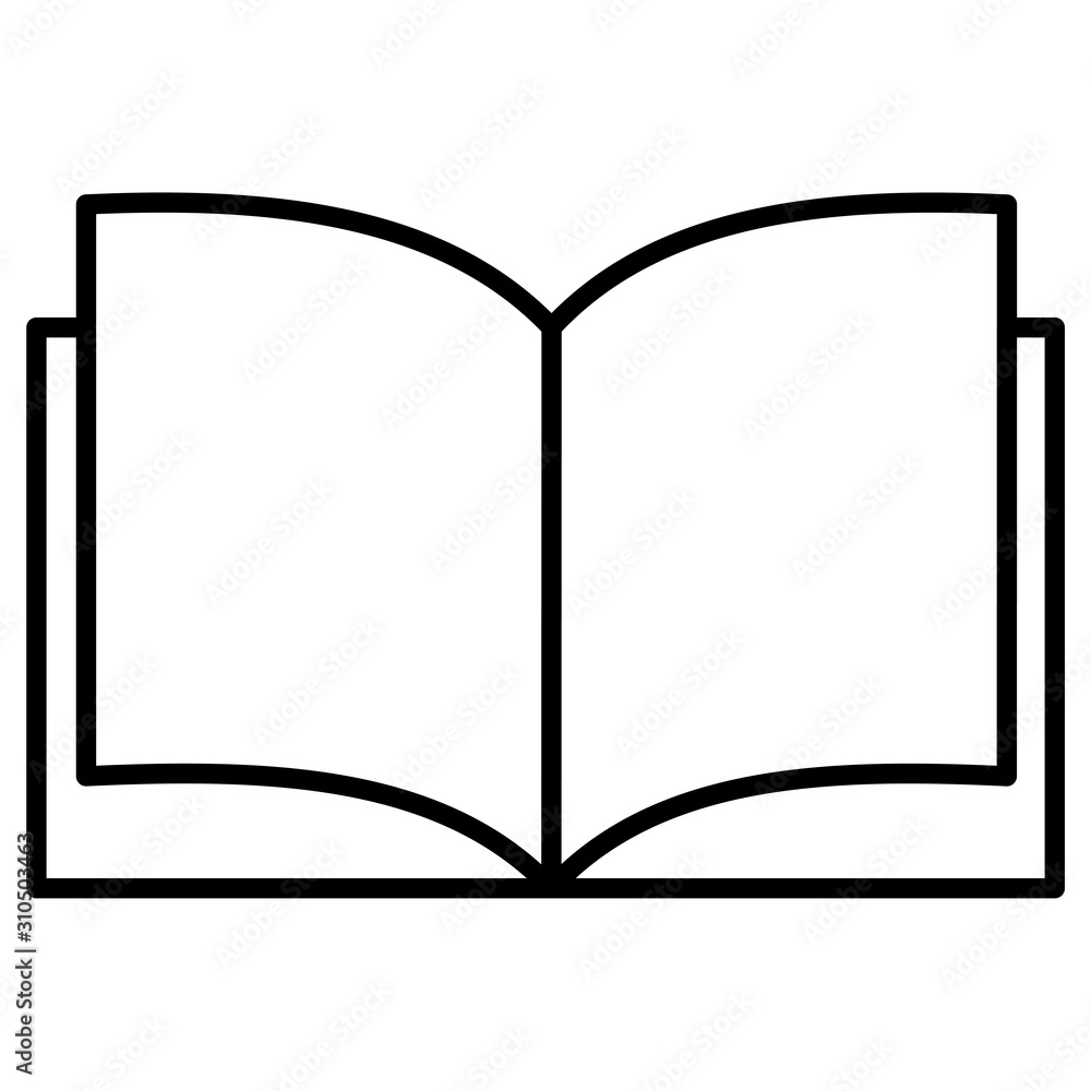 The book icon on a white background. Vector. The book icon on a white background. Vector.