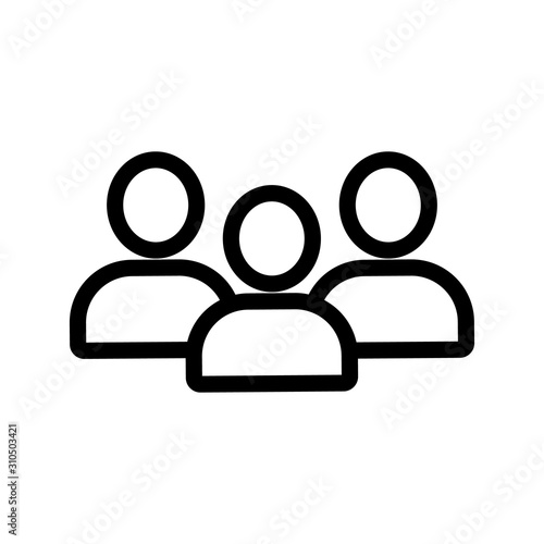 multiplayer vector icon mode. A thin line sign. Isolated contour symbol illustration