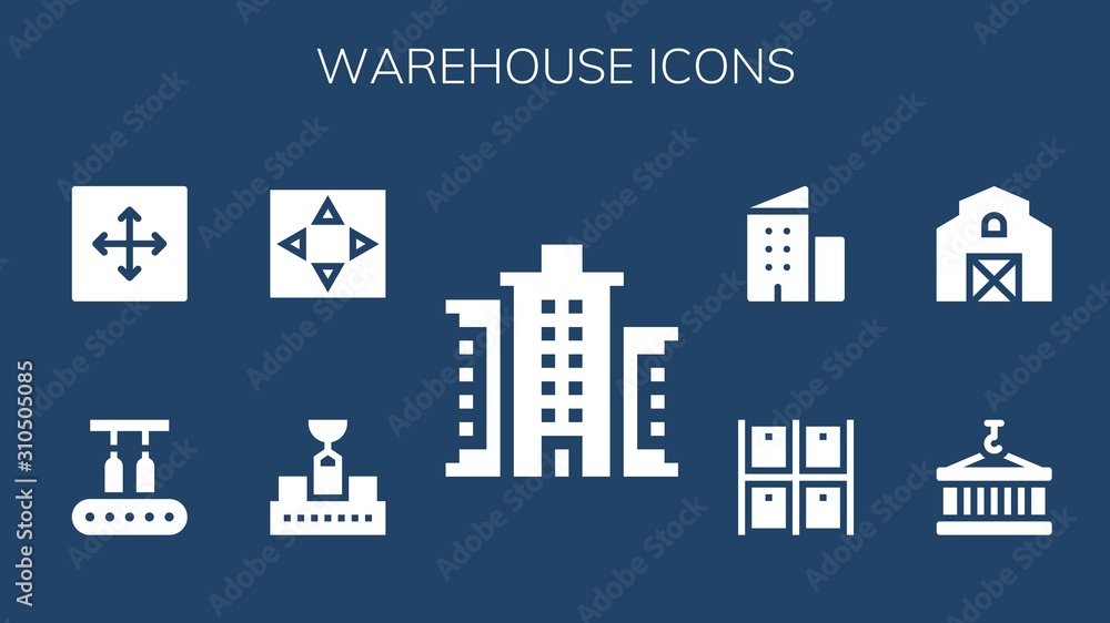 Modern Simple Set of warehouse Vector filled Icons Modern Simple Set of warehouse Vector filled Icons