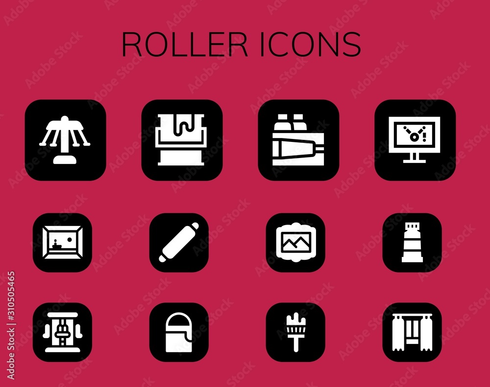 roller icon set roller icon set