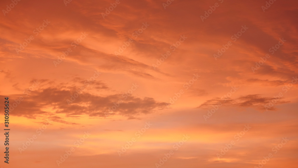 Orange and pink sky after sunset  - can be used as background