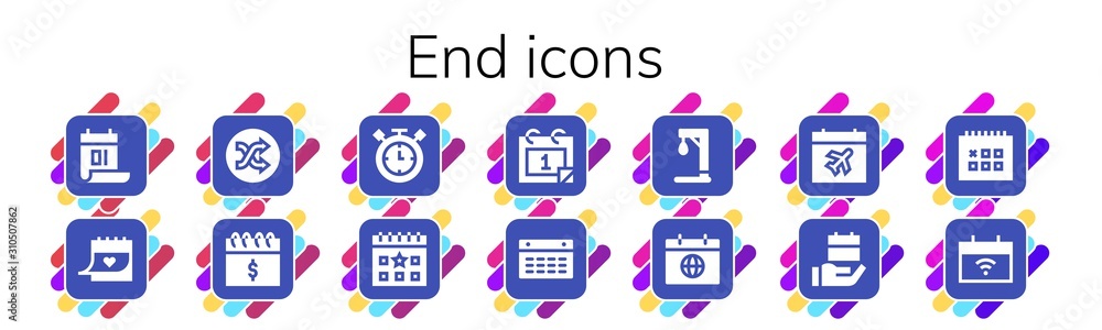 end icon set end icon set