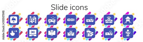 slide icon set
