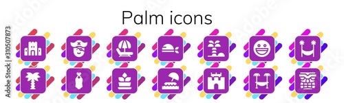 palm icon set