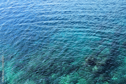 Surface of blue Adriatic sea