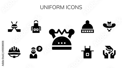 uniform icon set