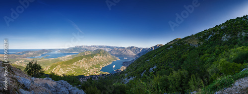 Sunny morning mountain landscape of Lovcen national park  Dinaric Alps  Montenegro.