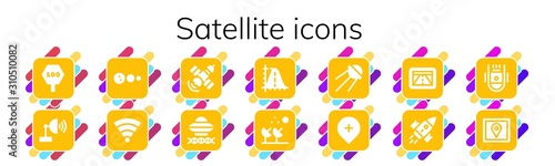 satellite icon set