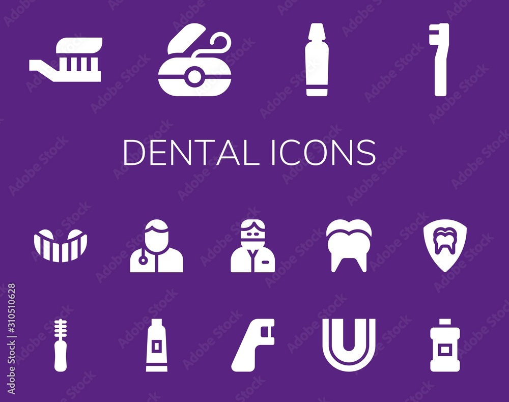 dental icon set dental icon set