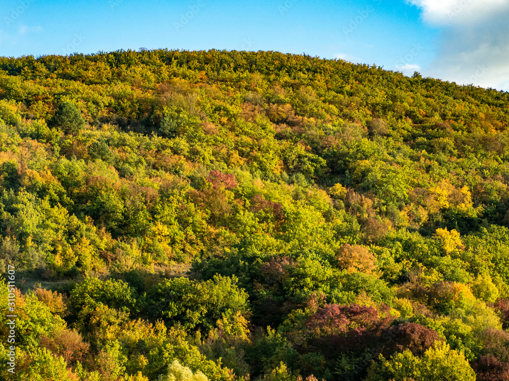Obraz premium Autumn, sky and mountains
