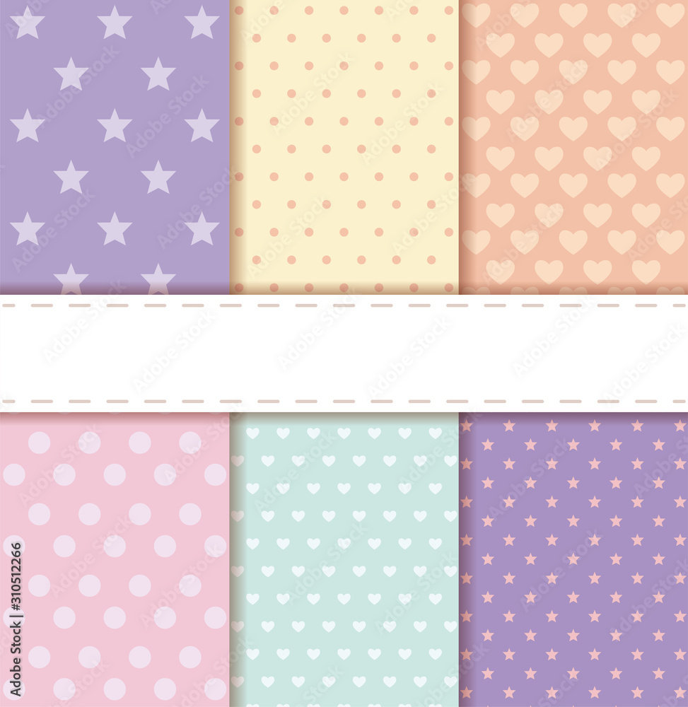 Pattern and striped frames vector design