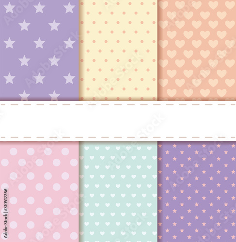 Pattern and striped frames vector design