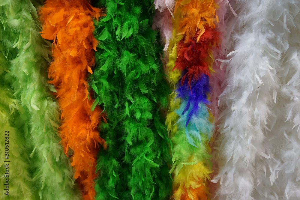 colorful feathers boas on display colorful feathers boas on display