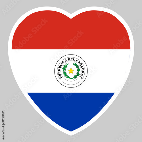 Free Download Paraguay Flag In Heart Shape Vector illustration Eps 10 - GFXLoad