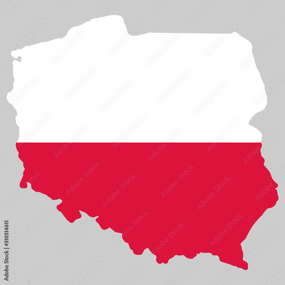 Poland Map flag Vector illustration Eps 10 Poland Map flag Vector illustration Eps 10
