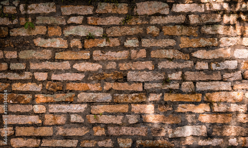 Naklejka premium old brick wall, stone wall background -