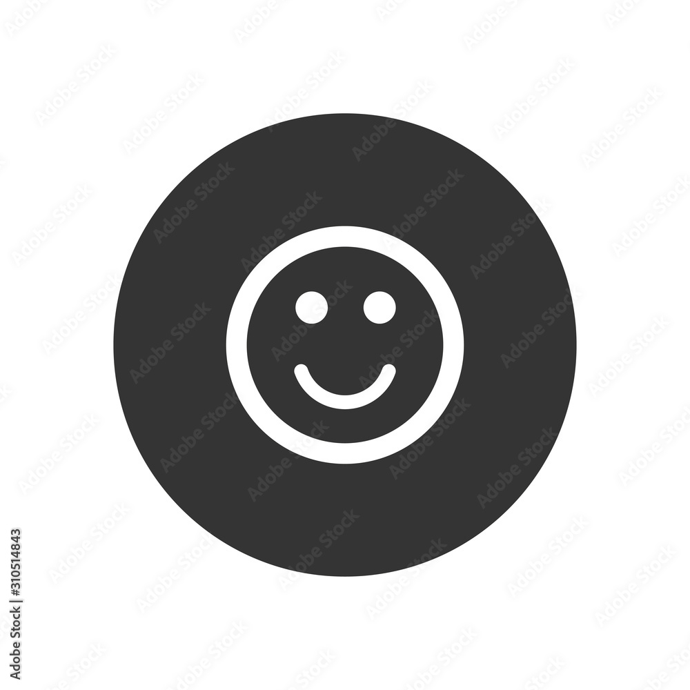 Fototapeta premium Smile vector icon, simple sign for web site and mobile app.