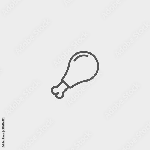 Chicken thigh icon 
